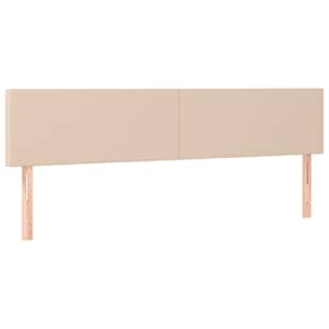 Čela postele 2 ks cappuccino 80x5x78/88 cm umělá kůže - obrázek 2