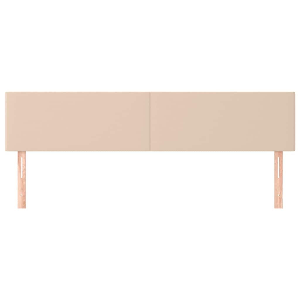 vidaXL - Hoofdborden - 160x5x78/88 - cm - kunstleer - cappuccinokleurig