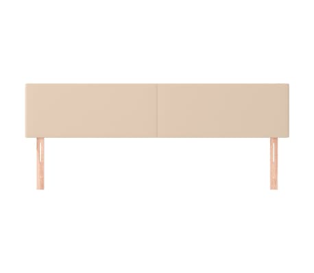 vidaXL Hoofdborden 160x5x78/88 cm kunstleer cappuccinokleurig