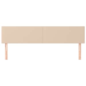 Čela postele 2 ks cappuccino 80x5x78/88 cm umělá kůže - obrázek 3