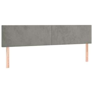 vidaXL voodipeatsid, helehall, 160x5x78/88 cm, samet