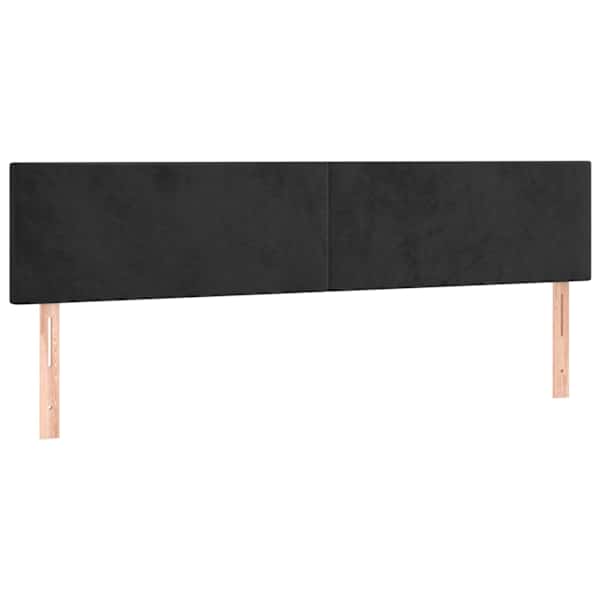vidaXL voodipeatsid, must, 160x5x78/88 cm, samet