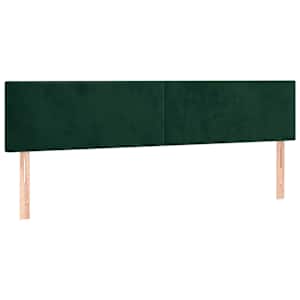 vidaXL voodipeatsid, tumeroheline, 160x5x78/88 cm, samet