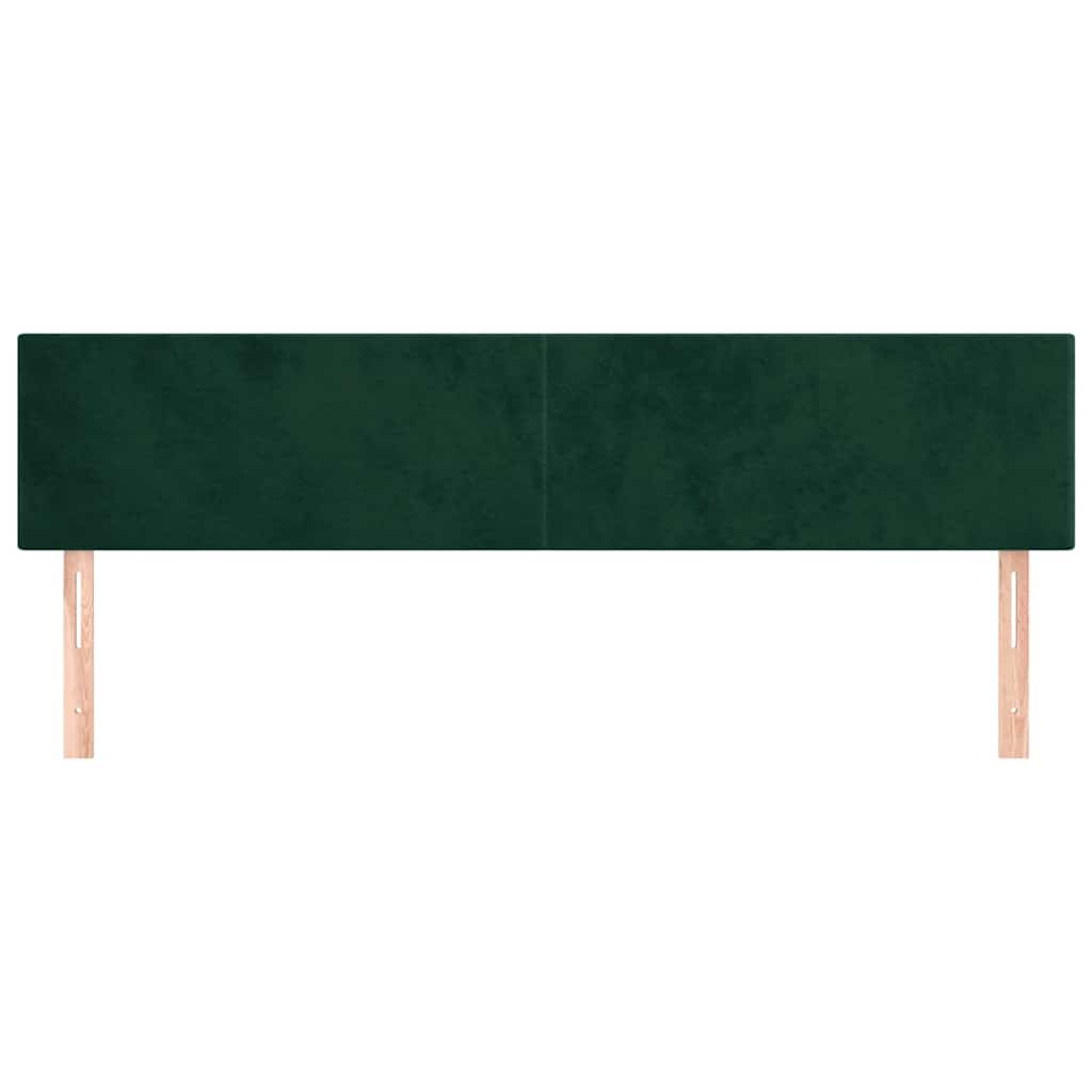 vidaXL Hoofdborden 160x5x78/88 cm fluweel donkergroen groen, foto 2