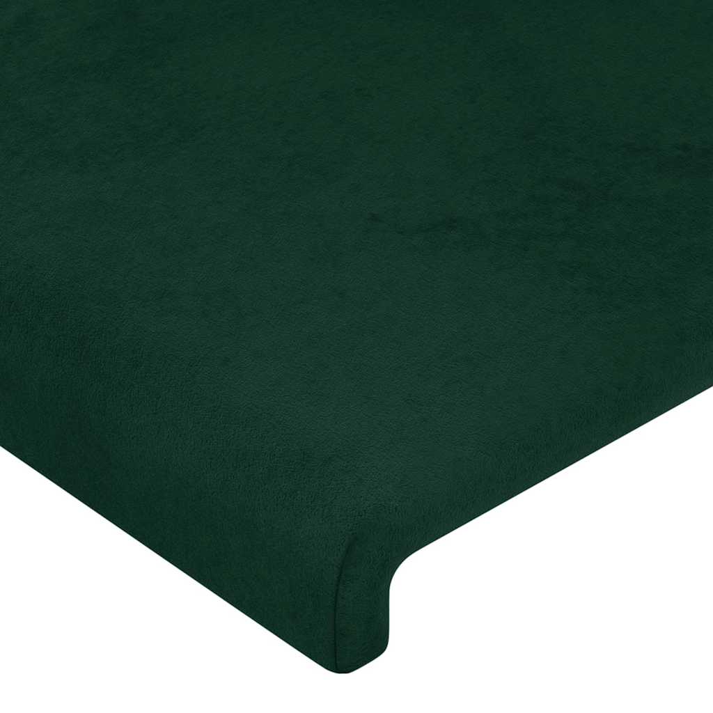 vidaXL Hoofdborden 160x5x78/88 cm fluweel donkergroen groen, foto 4