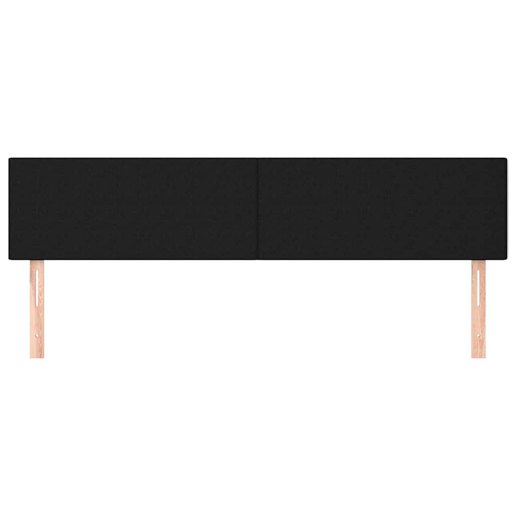vidaXL Hoofdborden 180x5x78/88 cm stof zwart, foto 2