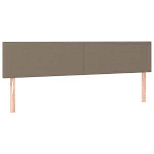vidaXL voodipeatsid, pruunikashall, 180x5x78/88 cm, kangas