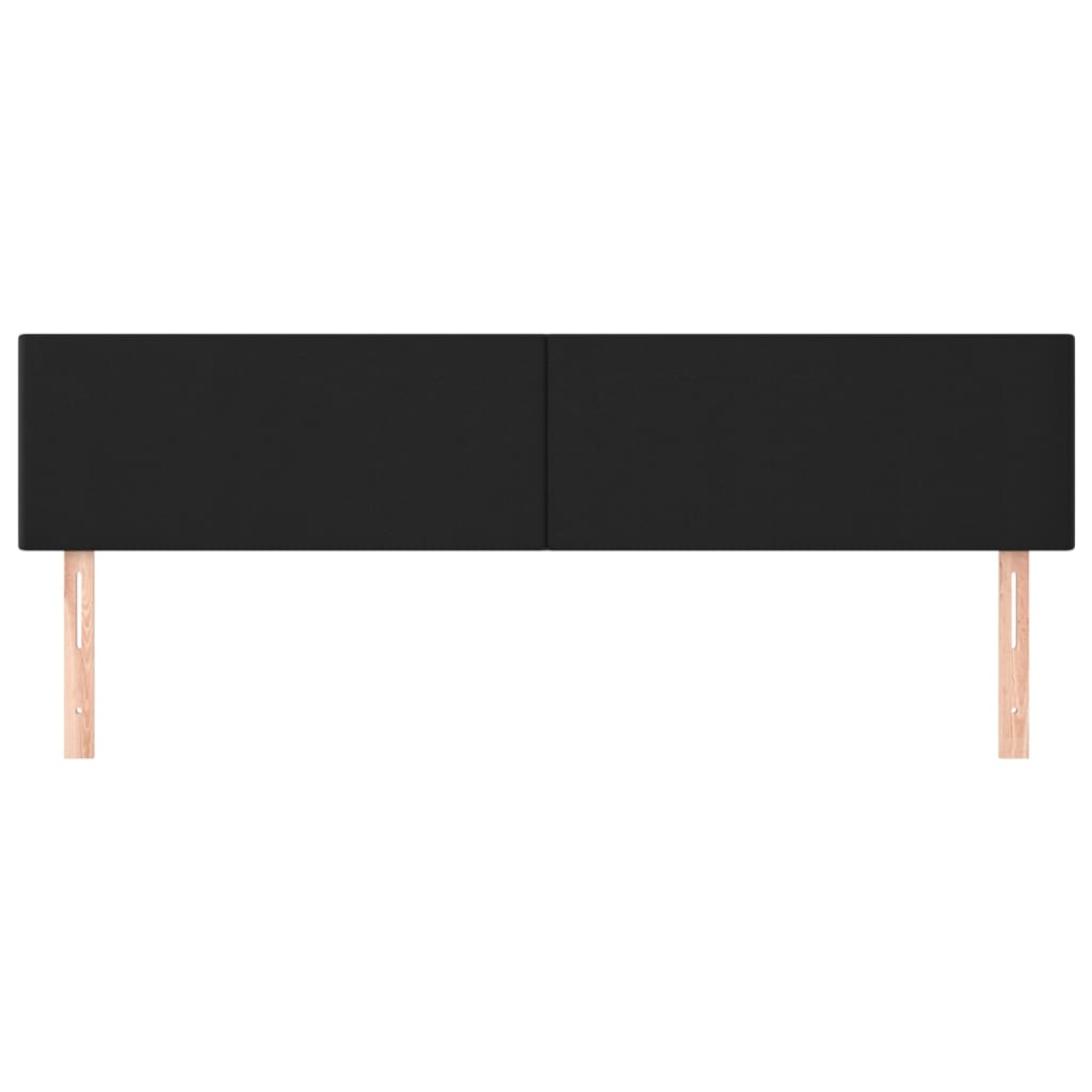vidaXL Tăblii de pat, 2 buc, negru, 90x5x78/88 cm, piele ecologică