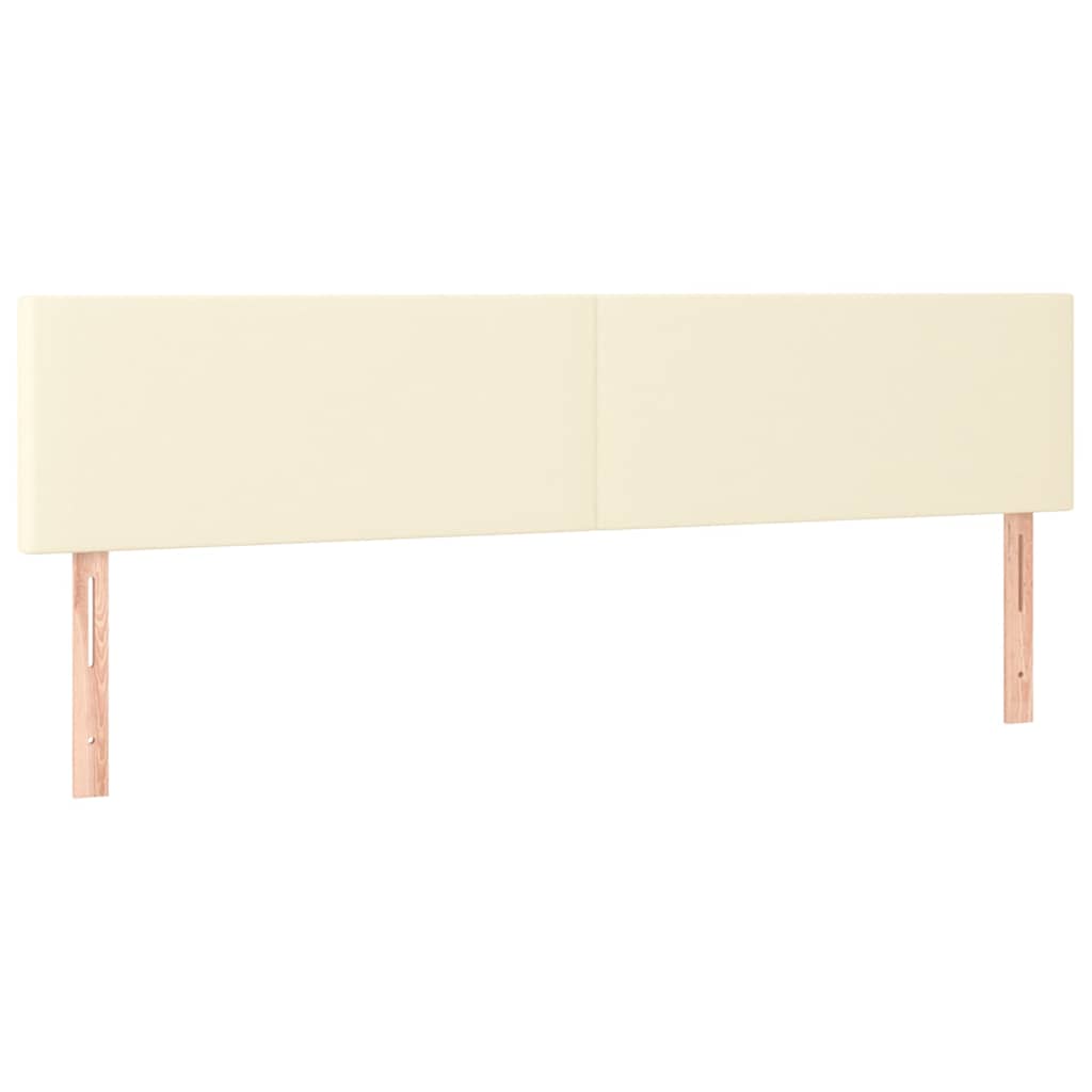 vidaXL Hoofdborden 180x5x78/88 cm kunstleer crèmekleurig, foto 3