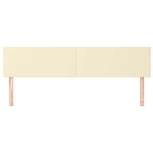 Čelo postele 2 ks krémové 90x5x78/88 cm umělá kůže - obrázek 3