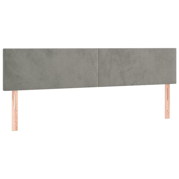 vidaXL voodipeatsid, helehall, 180x5x78/88 cm, samet