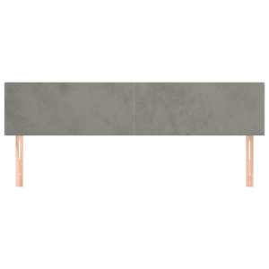 Čela postele světle šedá 180x5x78/88 cm samet - obrázek 3