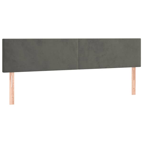 vidaXL voodipeatsid, tumehall, 180x5x78/88 cm, samet