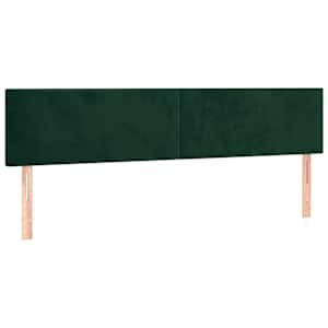 vidaXL voodipeatsid, tumerohelised, 180x5x78/88 cm, samet
