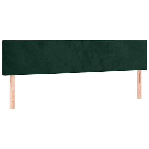 vidaXL voodipeatsid, tumerohelised, 180x5x78/88 cm, samet