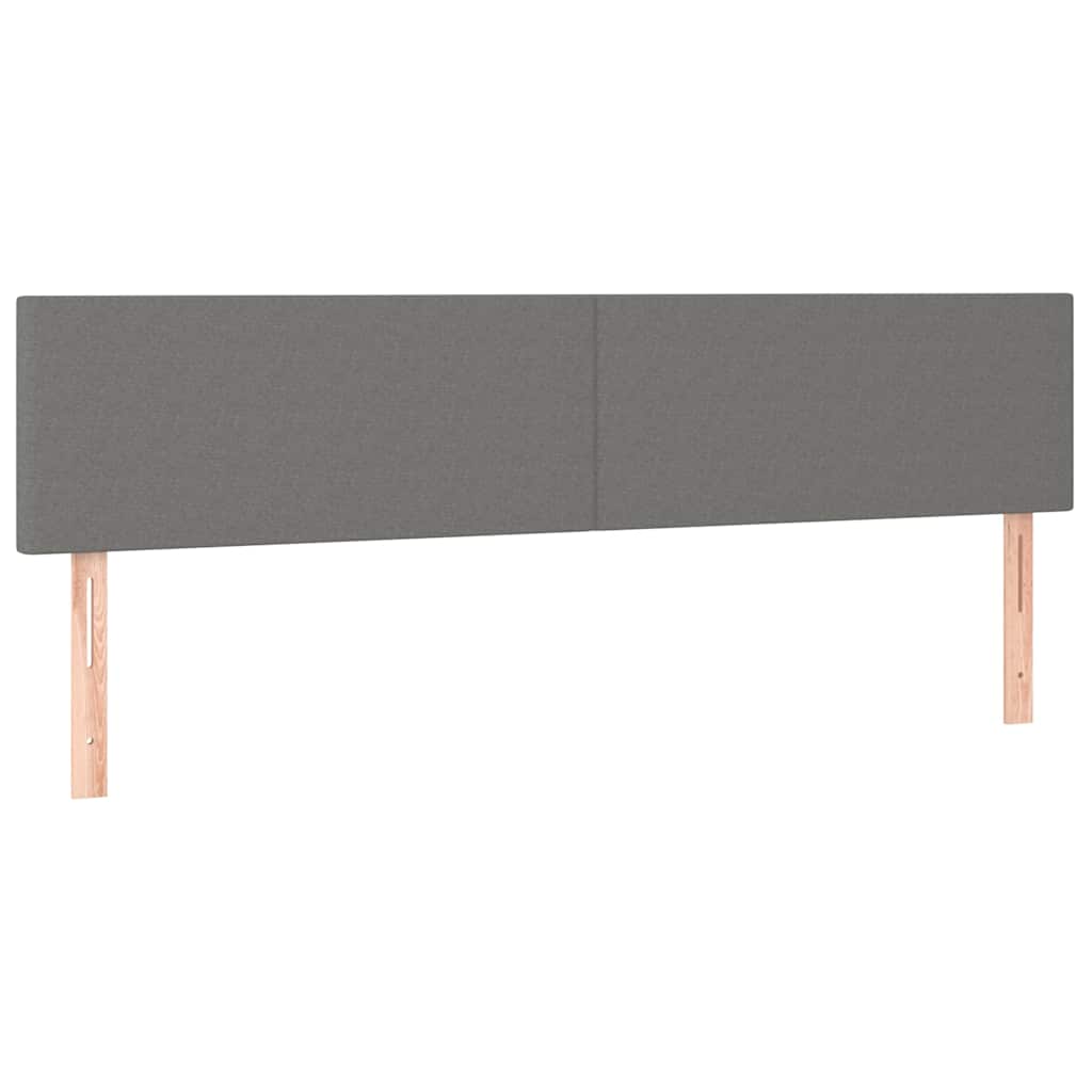 vidaXL Tăblii de pat, gri închis, 200x5x78/88 cm, textil