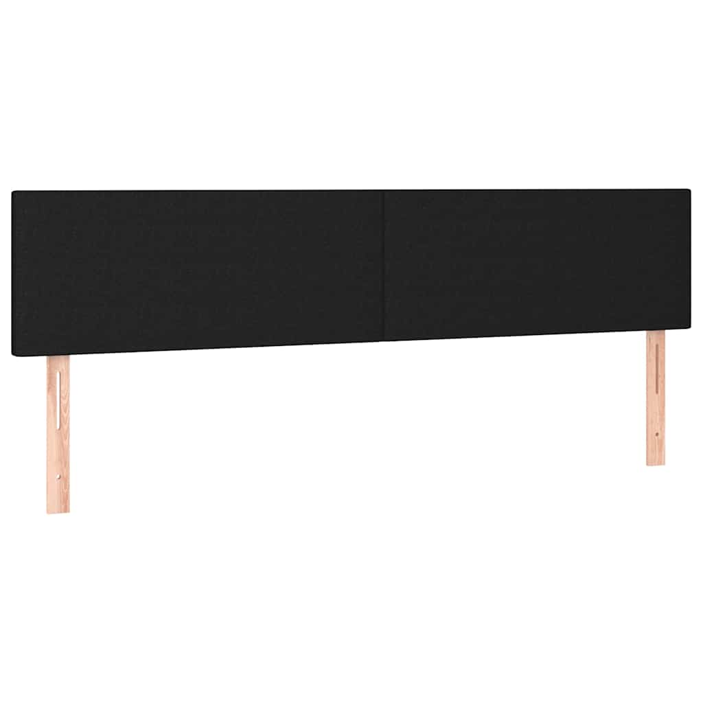 vidaXL Tăblii de pat, negru, 200x5x78/88 cm, textil