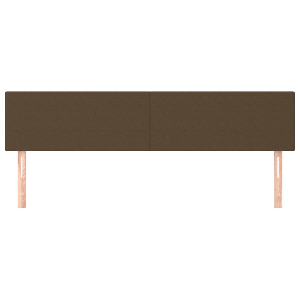 vidaXL Hoofdborden 2 st 100x5x78/88 cm stof donkerbruin afbeelding
