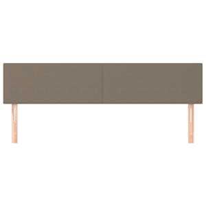 Čelo postele 2 ks taupe 100x5x78/88 cm textil - obrázek 3