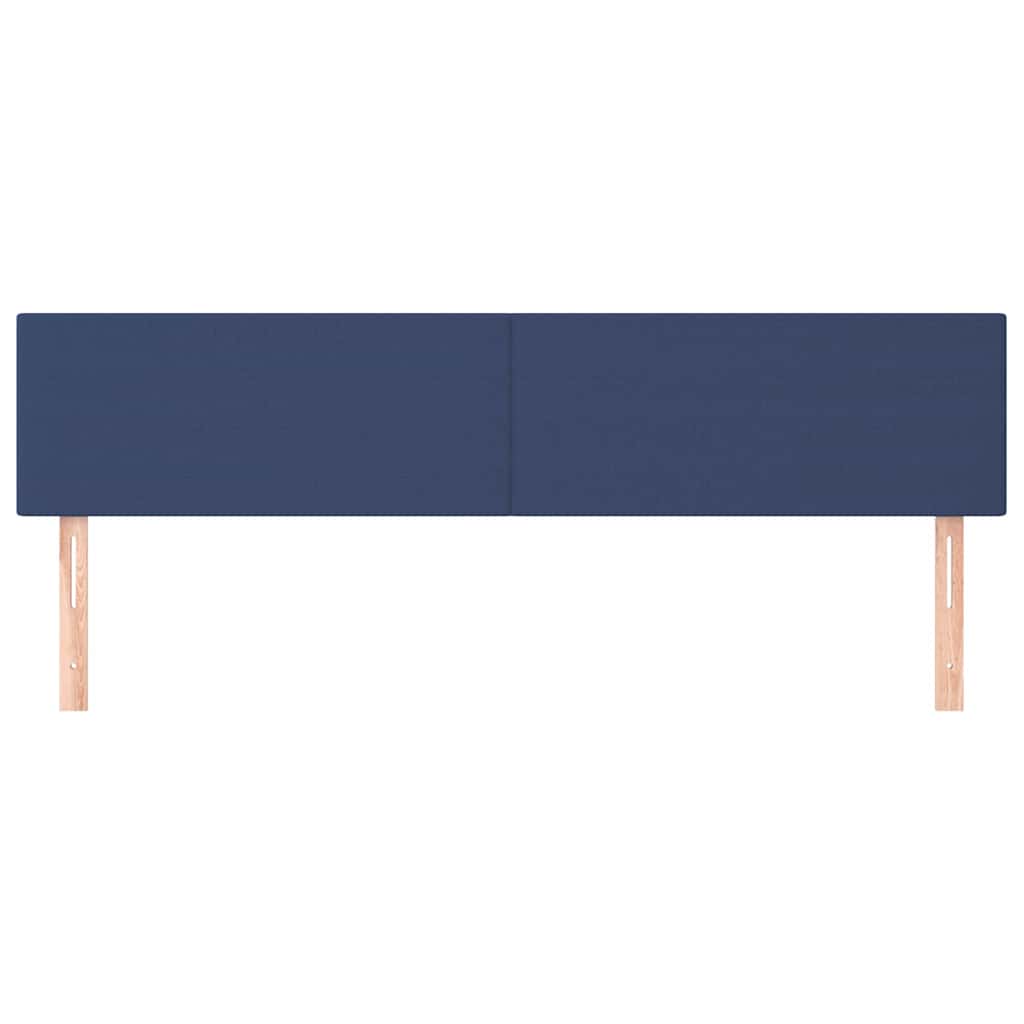 vidaXL Hoofdborden 200x5x78/88 cm stof blauw, foto 2