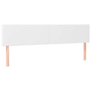 vidaXL voodipeatsid, valge, 200x5x78/88 cm, kunstnahk