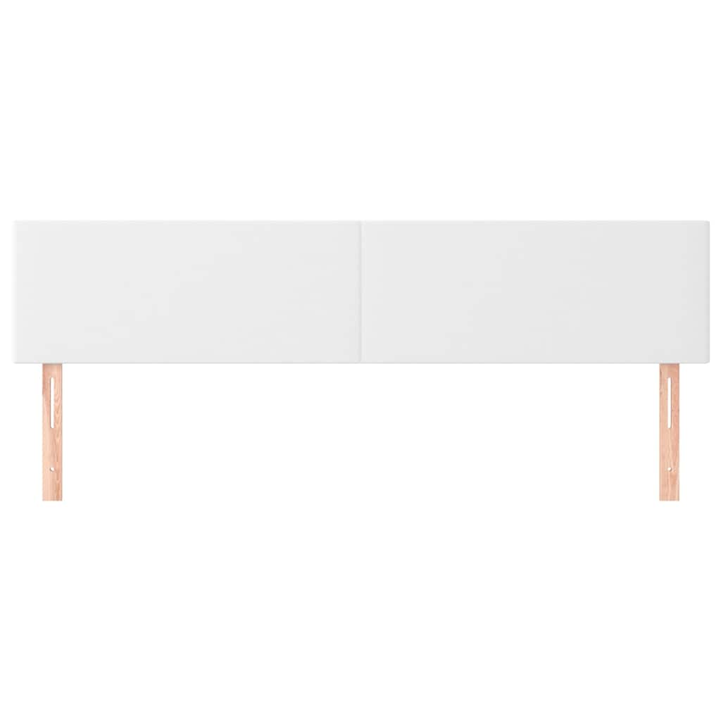vidaXL Hoofdborden 200x5x78/88 cm kunstleer wit, foto 2