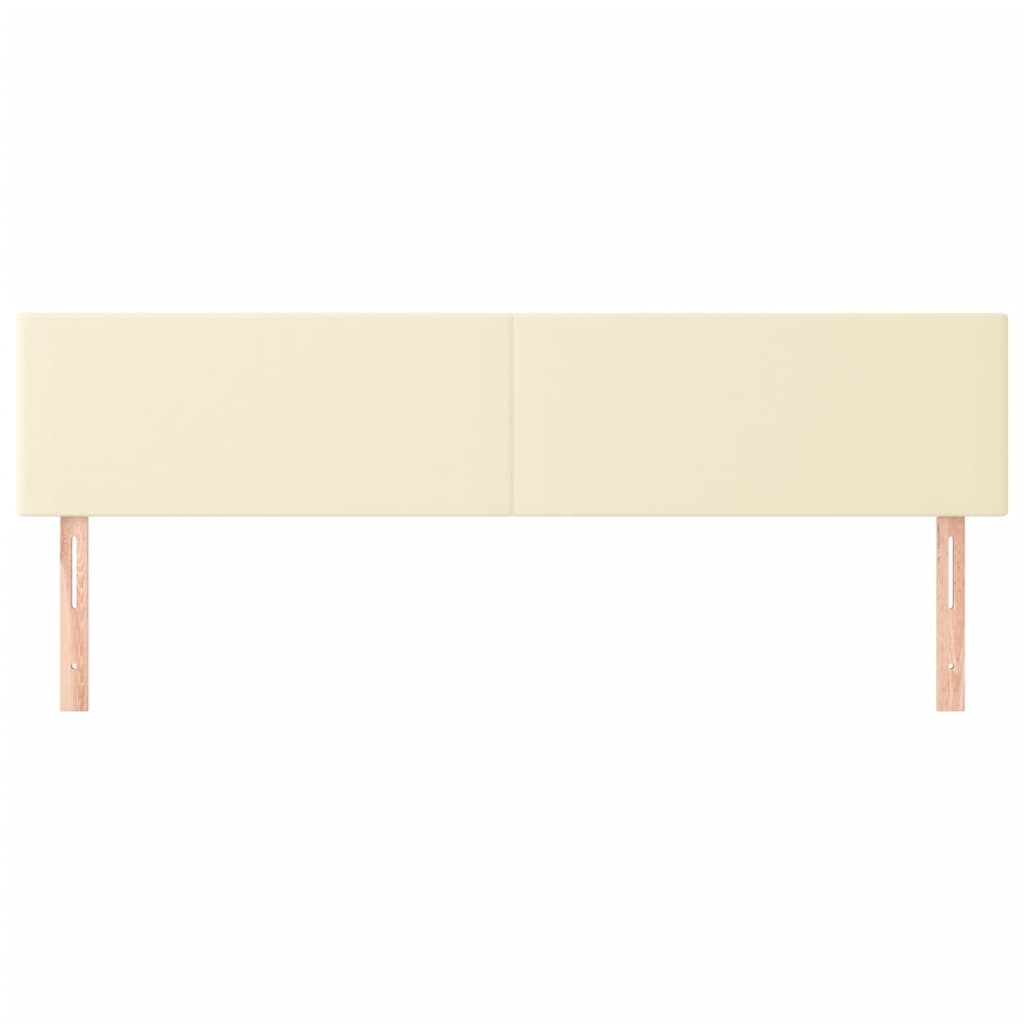 vidaXL Kopfteile 2 Stk. Creme 100x5x78/88 cm Kunstleder