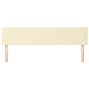 Čelo postele 2 ks krémové 100x5x78/88 cm umělá kůže - obrázek 3
