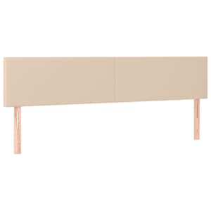 vidaXL voodipeatsid, cappuccino, 200x5x78/88 cm, kunstnahk