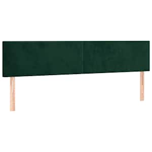 vidaXL voodipeatsid, tumeroheline, 200x5x78/88 cm, samet