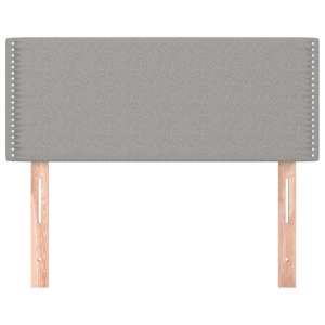 Čelo postele světle šedé 80 x 5 x 78/88 cm textil - obrázek 3