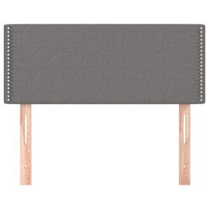 Čelo postele tmavě šedé 80 x 5 x 78/88 cm textil - obrázek 3