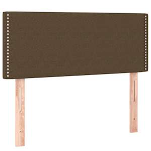 Čelo postele tmavě hnědé 80 x 5 x 78/88 cm textil - obrázek 2