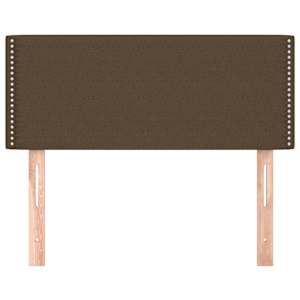 Čelo postele tmavě hnědé 80 x 5 x 78/88 cm textil - obrázek 3