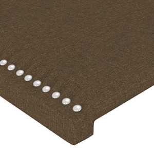 Čelo postele tmavě hnědé 80 x 5 x 78/88 cm textil - obrázek 4