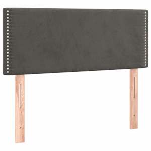 vidaXL voodiraam peats, tumehall, 80x5x78/88 cm, samet
