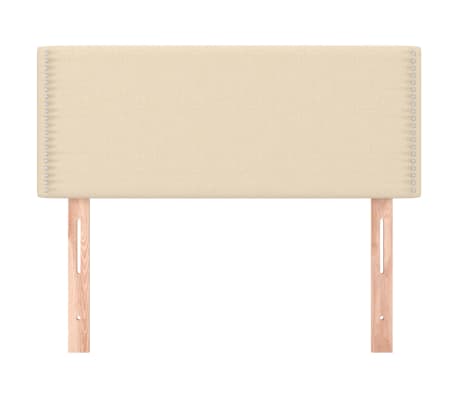 vidaXL Cabeceira de cama tecido 90x5x78/88 cm creme