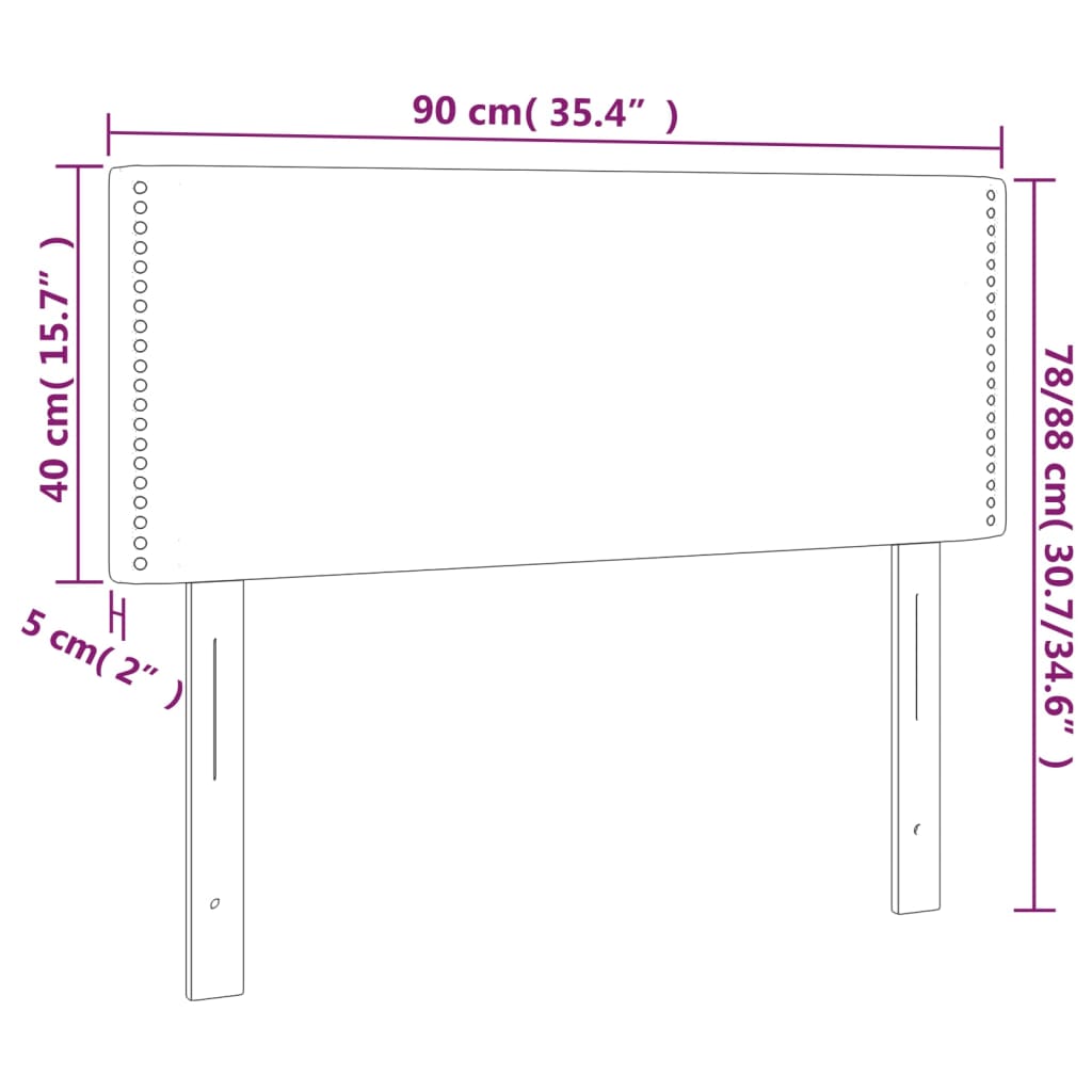 Posteljno vzglavje zeleno 90x5x78/88 cm blago