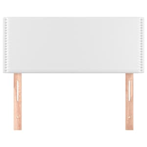 vidaXL Tăblie de pat, alb, 90x5x78/88 cm, piele ecologică