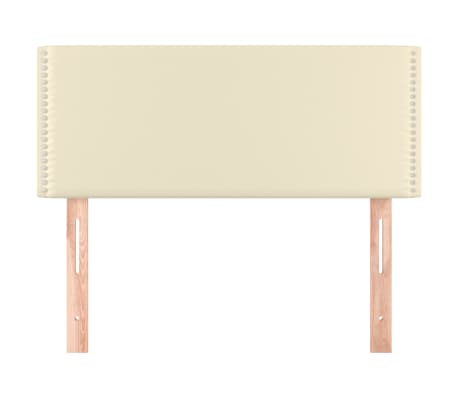 vidaXL Tăblie de pat, crem, 90x5x78/88 cm, piele ecologică