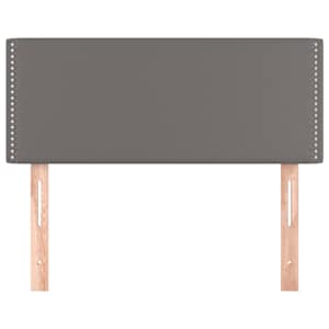 vidaXL Čelo postele &scaron;ed&eacute; 90x5x78/88 cm uměl&aacute; kůže