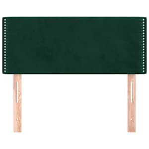 Čelo postele tmavě zelené 90x5x78/88 cm samet - obrázek 3