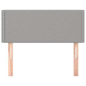 Čelo postele světle šedé 100 x 5 x 78/88 cm textil - obrázek 3