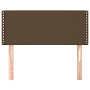 Čelo postele tmavě hnědé 100x5x78/88 cm textil - obrázek 3