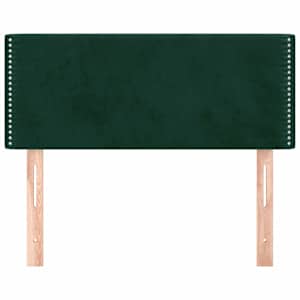 Čelo postele tmavě zelené 100x5x78/88 cm samet - obrázek 3
