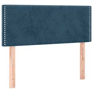 vidaXL voodiraam peats, tumesinine, 100x5x78/88 cm, samet