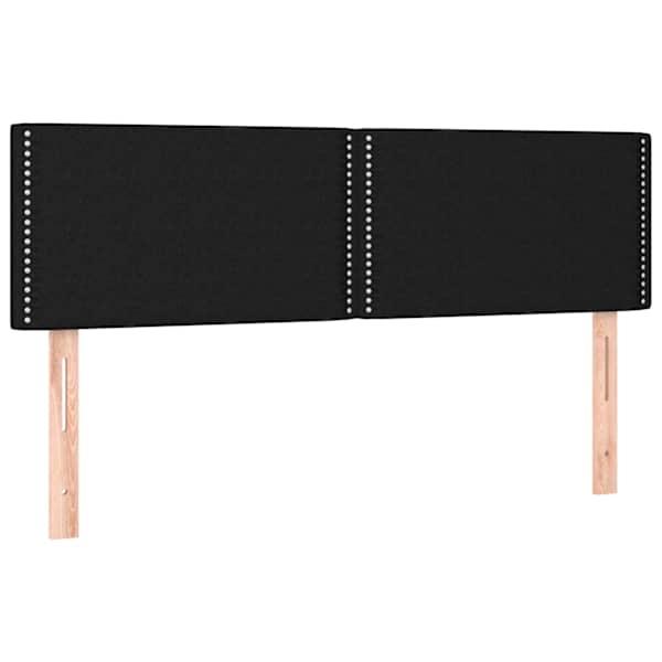 vidaXL voodipeatsid, must, 144x5x78/88 cm, kangas