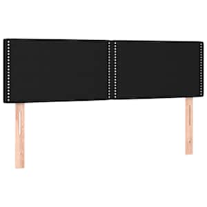 Čela postele 2 ks černá 72 x 5 x 78/88 cm textil - obrázek 2