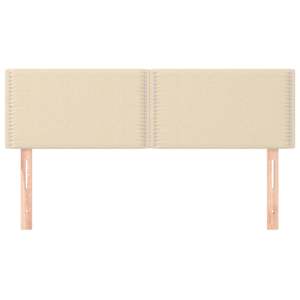 Čela postele 2 ks krémová 72 x 5 x 78/88 cm textil - obrázek 3