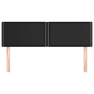 Čela postele 2 ks černá 72 x 5 x 78/88 cm umělá kůže - obrázek 3